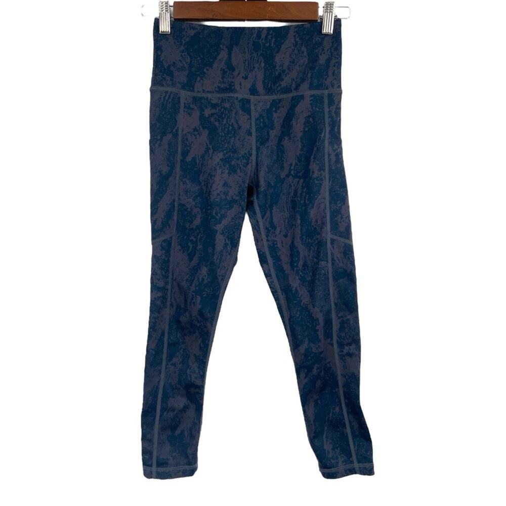 ZYIA Active Cropped Leggings‎ Pockets Blue Size 2